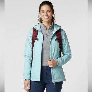 Columbia Spring Blue Zip Down Wind Breaker Jacket